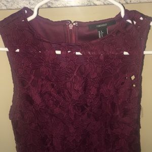 Forever 21 Burgundy Lace Dress